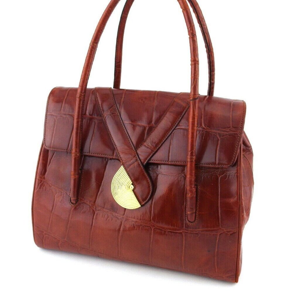 Authenticity guaranteed USED GIVENCHY Handbag embossed leather